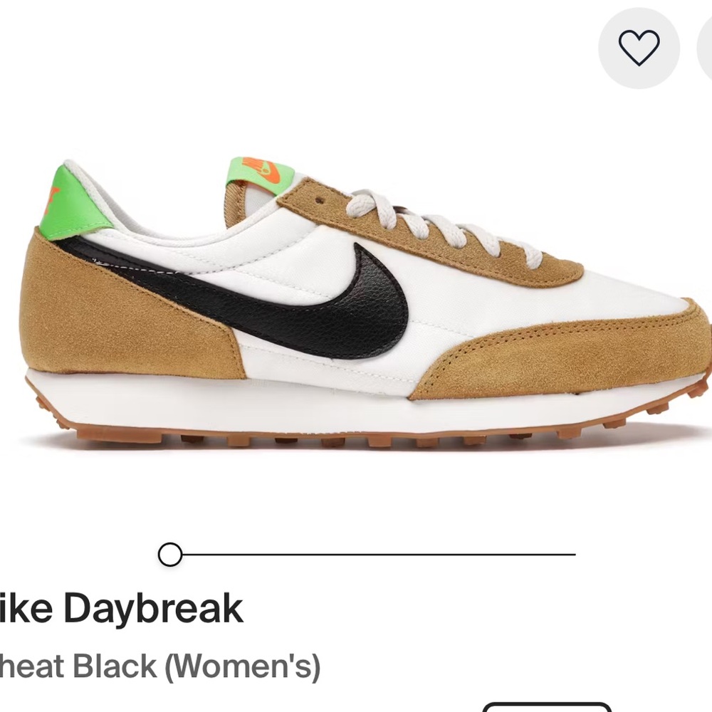 Nike Women’s White nylon and Brown suede Sneakers